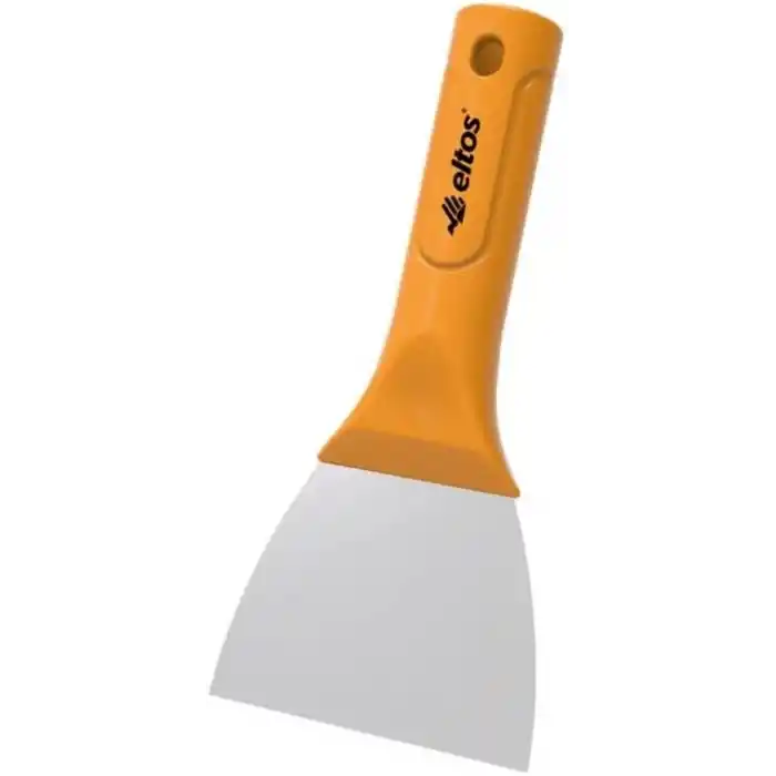 Eltos Saptak Spatula, Çelik Uçlu Spatula, Ergonomik Plastik Saplı, Dayanıklı Güçlü Yapı, Alçı, Boya, Macun Uygulama Malası, İnşaat, Hırdavat, Profesyonel El Aleti (100 mm)