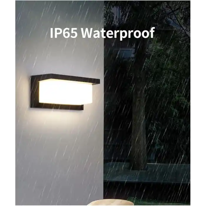 Bahçe Aydınlatması Led Işık 25cm E27 Duylu Zita Ultra Şapkalı Bahçe Duvar Aplik Su Geçirmez
