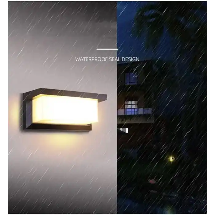 Bahçe Aydınlatması Led Işık 25cm E27 Duylu Zita Ultra Şapkalı Bahçe Duvar Aplik Su Geçirmez