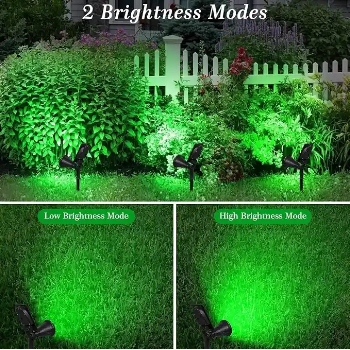 Forlife Yeşil 18 LED Spot Güneş Enerjili Bahçe Aydınlatma Lambası, Fotoselli, Spike Aplik, 18W Su Geçirmez Dış Mekan Solar Lamba, Ağaç, Veranda, Garaj, Havuz, Duvar Ve Zemin Montajına Uygundur 42 CM