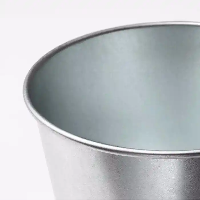 TELVESSE Saksı 3 Adet Paslanmaz Çelik Bitki Saksısı Boyanabilir 9cm