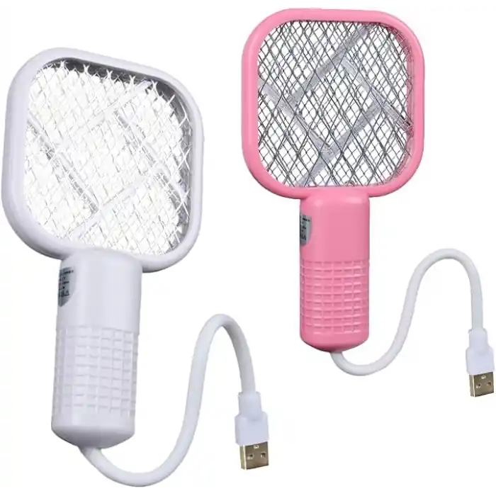 1 Adet USB Sinek Öldürücü Mini Raket UV Mor Işıklı Elektrikli Sivrisinek Öldürücü, Powerbank, adaptör, laptop vb. güç alabileceği her usb girişte çalışır