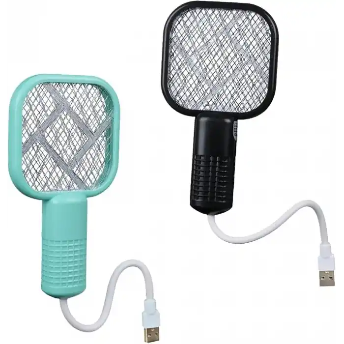 1 Adet USB Sinek Öldürücü Mini Raket UV Mor Işıklı Elektrikli Sivrisinek Öldürücü, Powerbank, adaptör, laptop vb. güç alabileceği her usb girişte çalışır