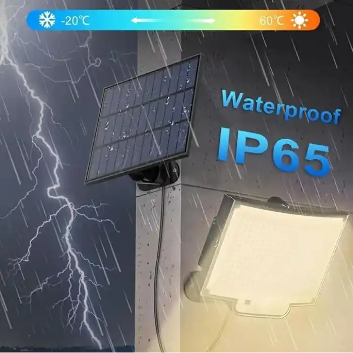 Greentech Güneş Enerjili, Hareket Sensörlü, 228 Boncuk LED Aydınlatma/GT-SL33
