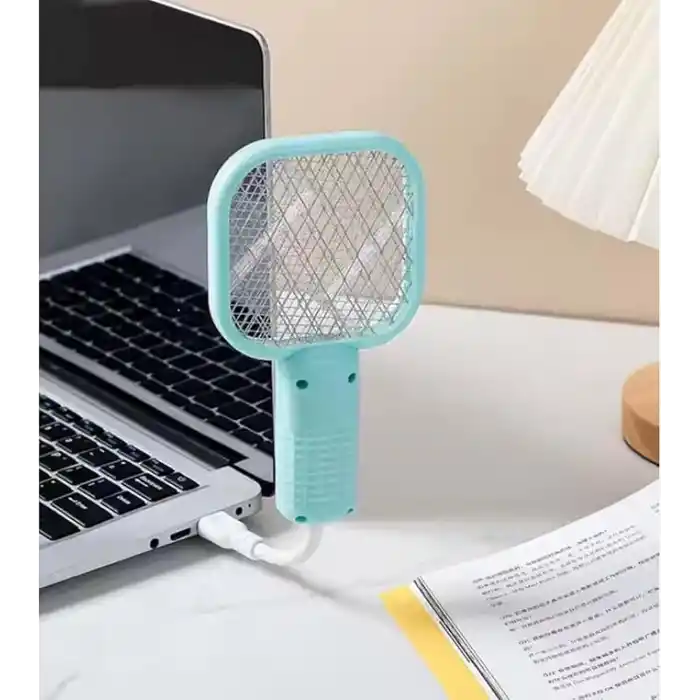 1 Adet USB Sinek Öldürücü Mini Raket UV Mor Işıklı Elektrikli Sivrisinek Öldürücü, Powerbank, adaptör, laptop vb. güç alabileceği her usb girişte çalışır