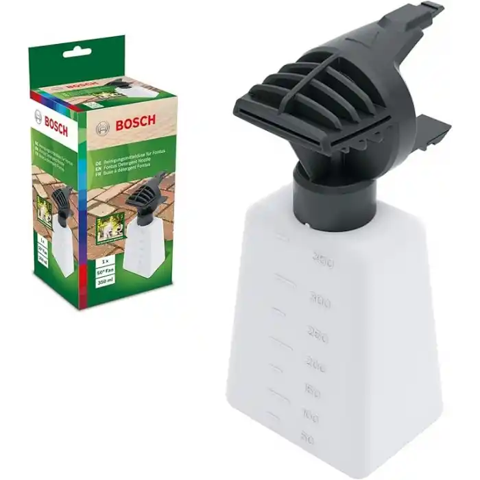 Bosch Professional Accessories yüksek basınçlı temizleyici için aksesuar (Bosch Fontus başlığı, püskürtme temizleme maddesi başlığı, şişe kapasitesi: 350 ml, kartonda)