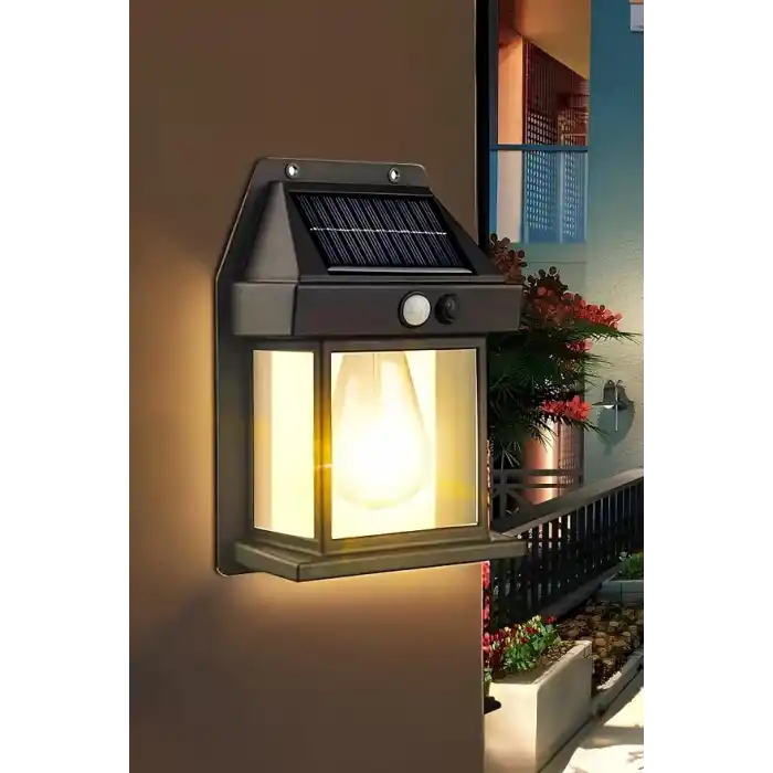 2026 Model YENİ Suya Dayanıklı Harekete Duyarlı Güneş Enerjili Solar LED Dış Mekan Bahçe Lambası (4)