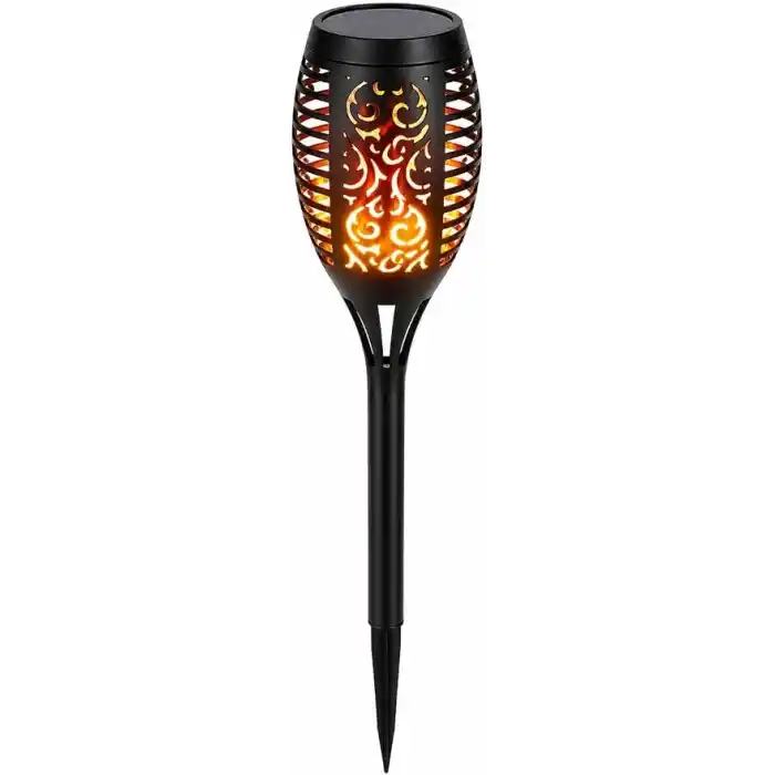 Busstier Led Alev Efektli Solar Lamba Dekoratif Bahçe Aydınlatma Meşale Güneş Enerjili Dış Mekan Teras Çim Yol Aydınlatması Sarı Işık Bahçe Dekor Lambası