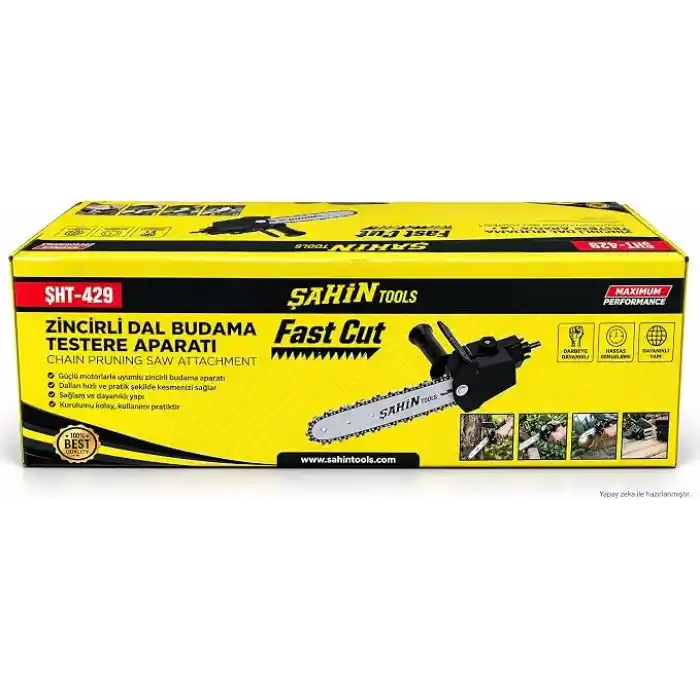 ŞAHİN TOOLS Zincirli Dal Budama Testere Aparatı Fast Cut Ağaç Dal Kesme Aparatı