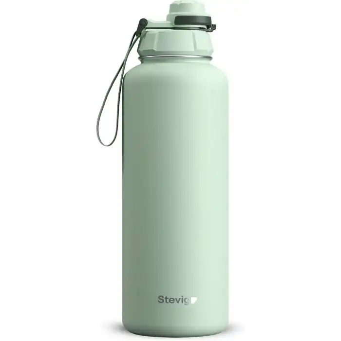 Stevig 1 Hand Leak-Proof Sızdırmaz Çelik Termos 1500 ML Smoke Green ST-256