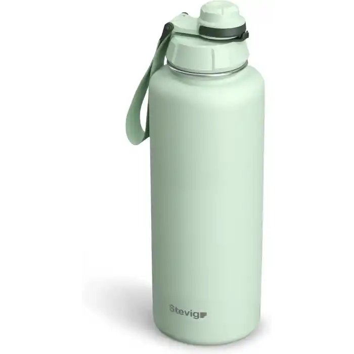 Stevig 1 Hand Leak-Proof Sızdırmaz Çelik Termos 1500 ML Smoke Green ST-256