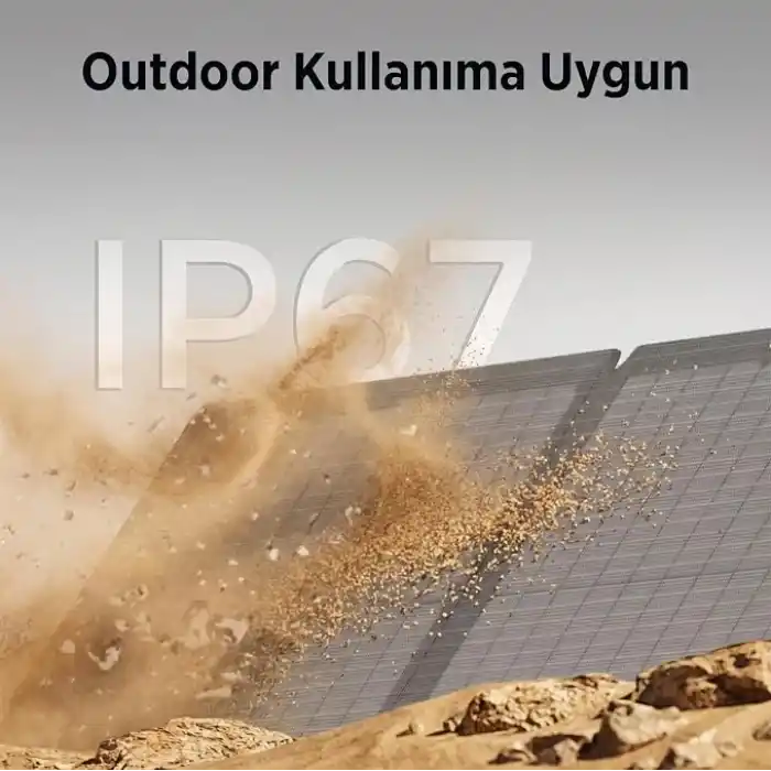 Bix 60W Katlanabilir Taşınabilir Solar Şarj Paneli IP67 Suya Dayanıklı USB-A USB-C ve DC Çıkışlı Power Station Uyumlu Kamp Karavan Outdoor Güneş Paneli