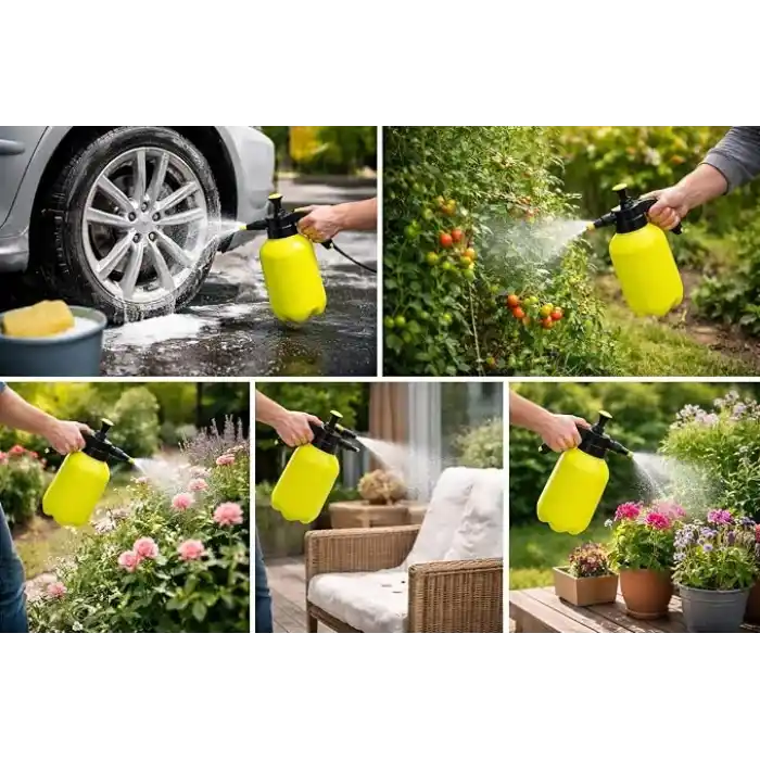 Basınçlı Bahçe Spreyi 2 Litre, El Pompalı İlaçlama Ve Sulama Püskürtücüsü, Ayarlanabilir Nozul, Çok Amaçlı Pulverizatör, 2 Litre Basınçlı Sprey Pompası, Bahçe İlaçlama, Bitki Sulama