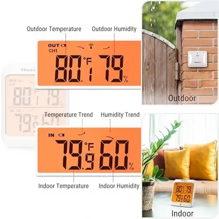 ThermoPro TP63C İç ve Dış Mekan (Sensörlü) Dijital Sıcaklık ve Nem Ölçer