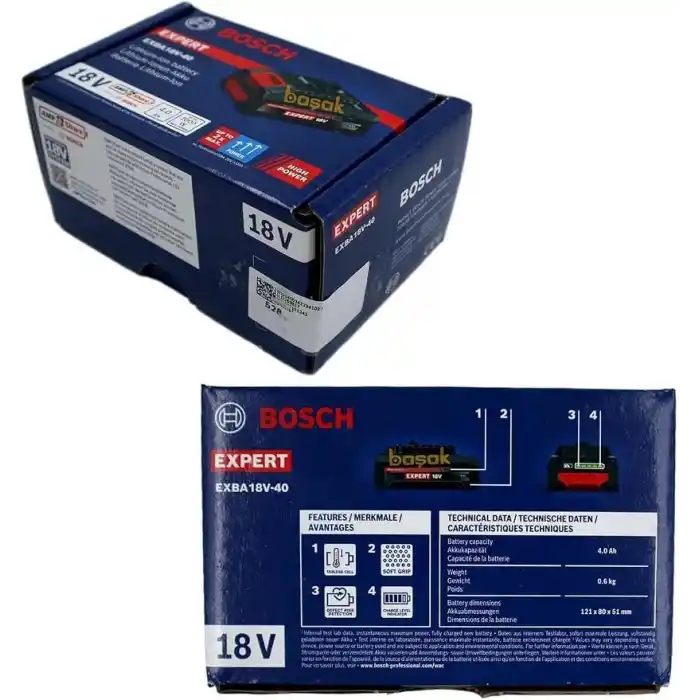 Bosch EXBA18V-40 Akü (Expert 18V 4.0 Ah)