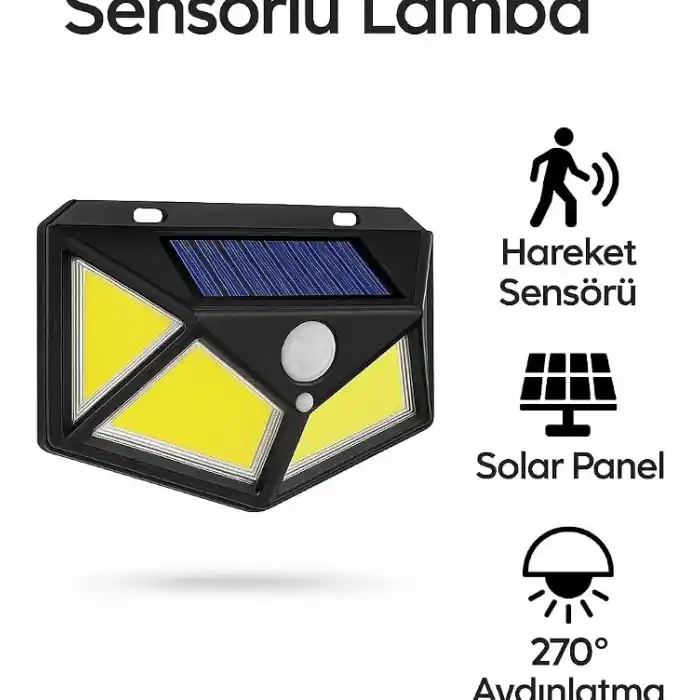 Coverzone Harekete Sensörlü Solar Enerjili Işık Bahçe Işıklandırmak için Lamba Dış Mekan için Uygun Güneş Enerjili Aydınlatma Piknik Kamp Tatil için Bahçe, Havuz Kenarı Aydınlatması BK-100B COB