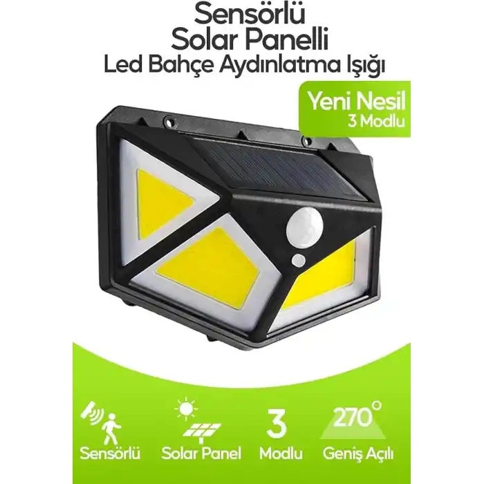Coverzone Harekete Sensörlü Solar Enerjili Işık Bahçe Işıklandırmak için Lamba Dış Mekan için Uygun Güneş Enerjili Aydınlatma Piknik Kamp Tatil için Bahçe, Havuz Kenarı Aydınlatması BK-100B COB