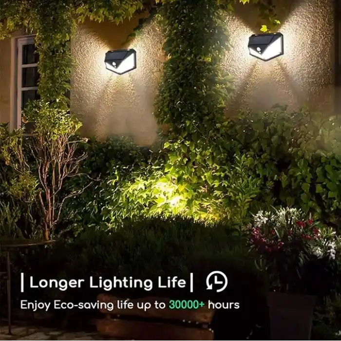 Coverzone Harekete Sensörlü Solar Enerjili Işık Bahçe Işıklandırmak için Lamba Dış Mekan için Uygun Güneş Enerjili Aydınlatma Piknik Kamp Tatil için Bahçe, Havuz Kenarı Aydınlatması BK-100B COB