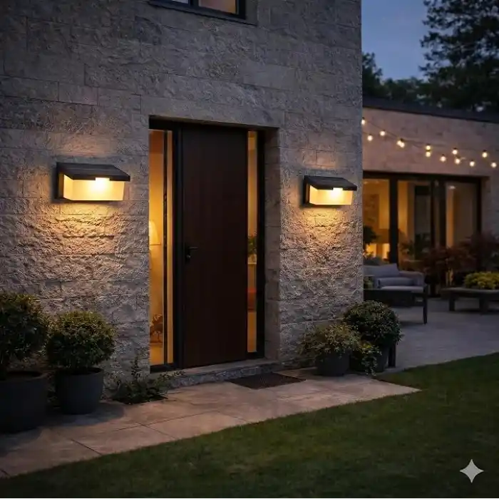 Barbaros Solar 2 Kademe Hareket Sensörlü Cata Dış Mekan LED Aplik - 40W Güçlü 4300 Lümen 3200K Gün Işığı - IP44 Su Geçirmez Kablosuz Bahçe, Teras ve Duvar Aydınlatması (Güneş Enerjili)
