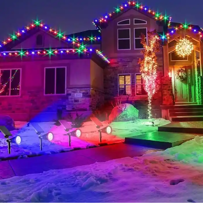 GreenTech Solar Kazıklı Bahçe Aydınlatma RGB Spot, Siyah, GT-SL04