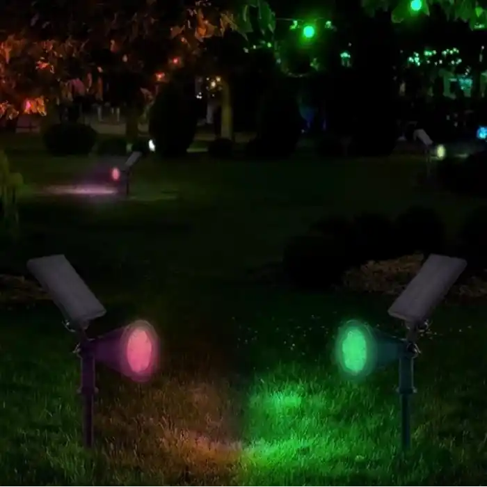GreenTech Solar Kazıklı Bahçe Aydınlatma RGB Spot, Siyah, GT-SL04
