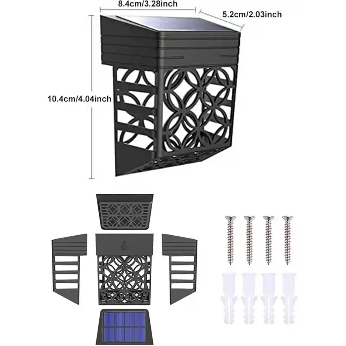 Greentech Güneş Enerjili Duvar ve Çit LED Aydınlatma 4 Adet/GT-SL22