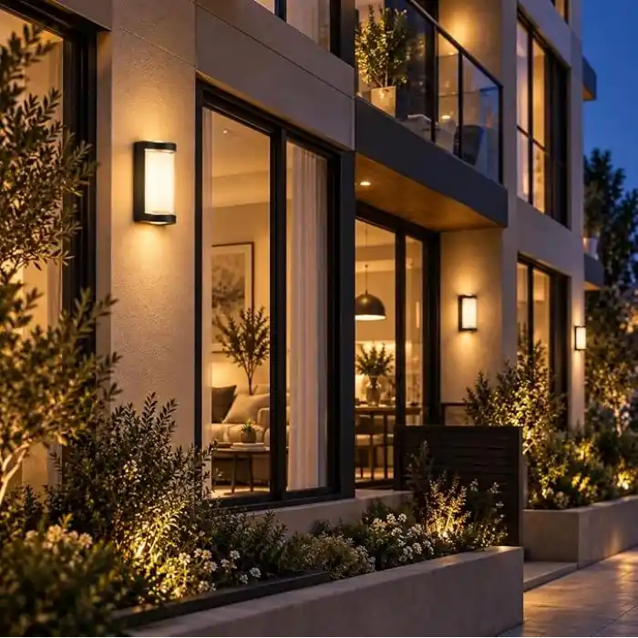 Lara 9W LED Dış Mekan Duvar Apliği – 3200K Gün Işığı, 830 Lümen, IP44, 220V, Bahçe Balkon ve Cephe Aydınlatma