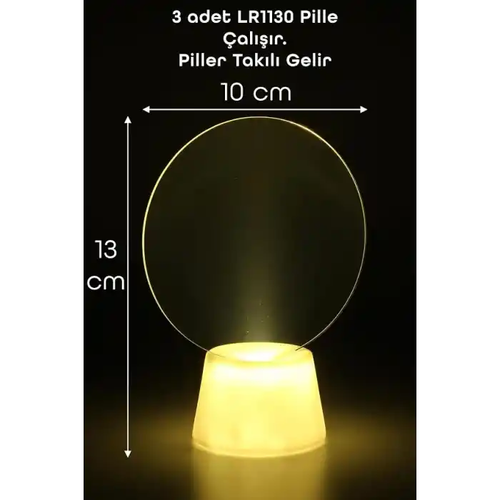 TELVESSE 3lü LED Mum Yaz-Sil Işıklı 3 Kalemli Neon Yazı Tahtası Yazılıp Silinebilir Not Tahtası Akrilik
