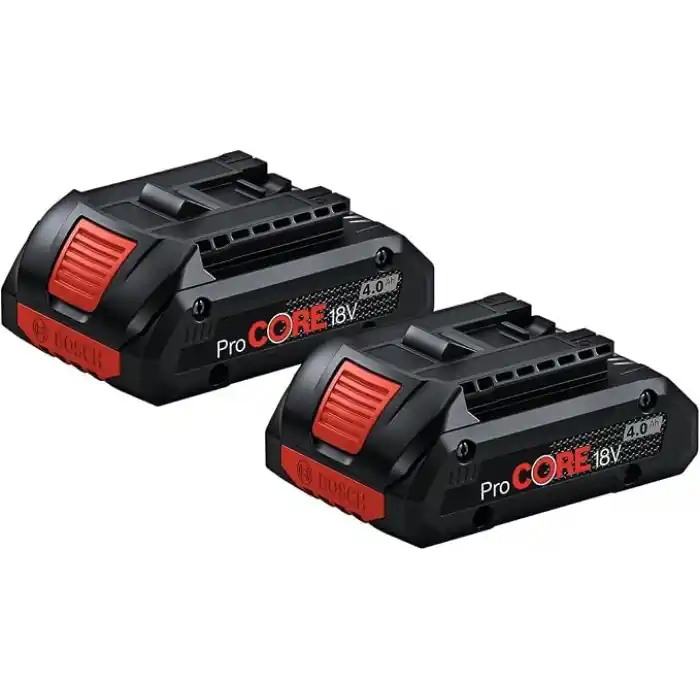 Bosch Professional 18 Volt Akü Şarj Cihazı Seti (2 x ProCORE 4,0 Ah Li-Ion Akü + GAL 18V-40 Şarj Cihazı, Modül, Karton kutuda)