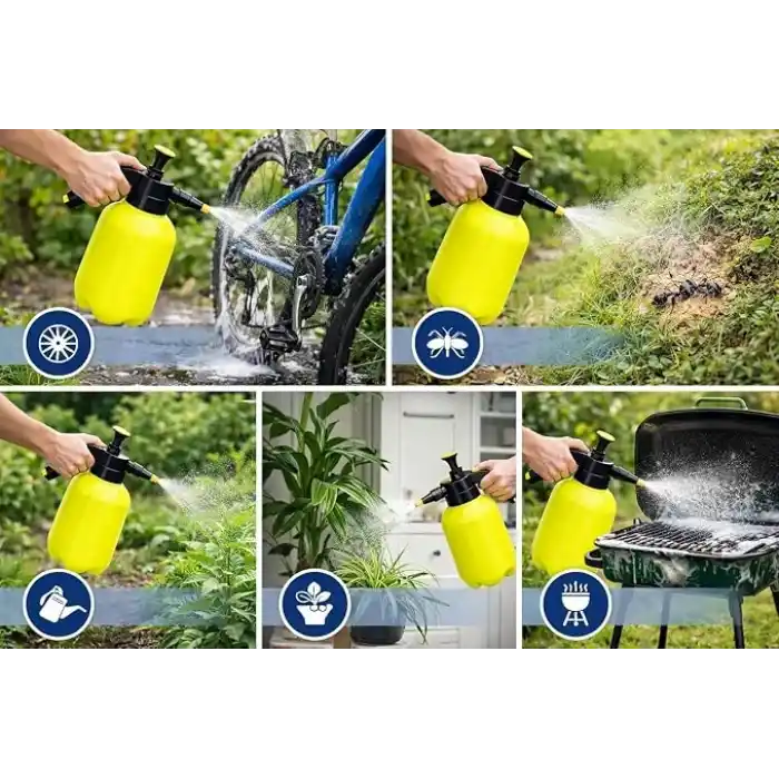 Basınçlı Çiçek Sulama Pompası 2 LT – Ayarlanabilir Sprey Başlıklı Bahçe ve Bitki Sulama Şişesi – Ev, Balkon, Bahçe ve Saksı İçin El Pompası