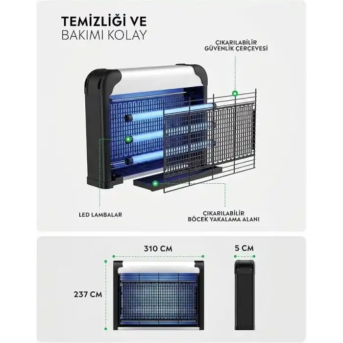 Babilden Elektrikli Sinek Öldürücü Cihaz – Sessiz ve Etkili Koruma (AQM01)