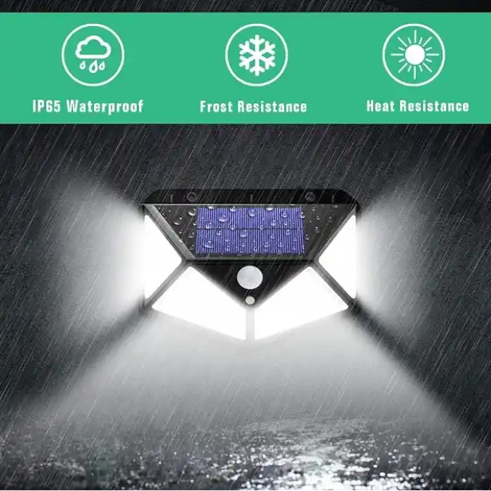 AEE® 2 Adet Solar Bahçe Aydınlatması – 100 LED Süper Parlak | Güneş Enerjili, 3 Modlu, IP65 Su Geçirmez, Hareket Sensörlü, 270° Geniş Açı, 2200 mAh Batarya