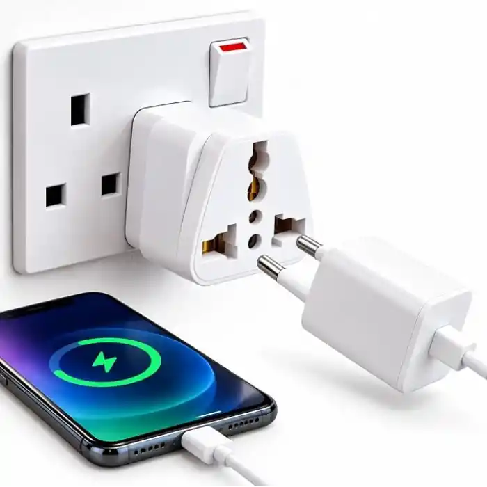 Kyrotech Tip G, İngiliz Adaptör Fişi, Hindistan, İngiltere, Dubai, Hong Kong, Singapur, Kıbrıs Fişi, Hac, Umre Uyumlu, 2 ve 3 Uçlu Seyahat Fiş Çevirici Dönüştürücü Priz, Uluslararası Güç Adaptörü