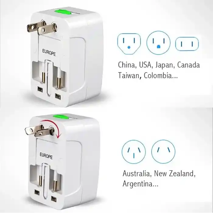 Universal seyahat fişi (150 ülkeler) Weltreise fiş/Seyahat Adaptörü/Power Charger Plug/All in One Universal World Travel adaptörü EU US UK AU China (Beyaz)