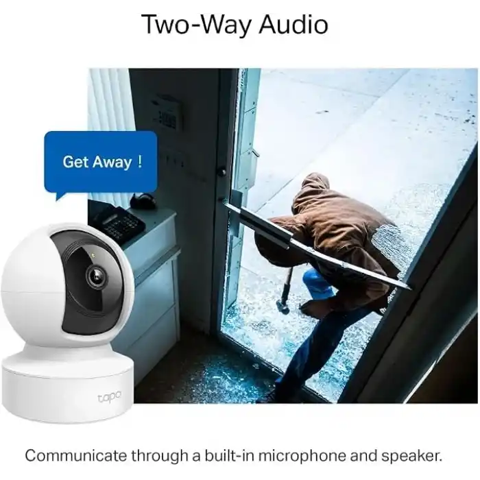 Tapo C212, 2K 3MP İç Mekan Wi-Fi/Ethernet Güvenlik Kamerası, Kişi Tespit ve Hareket Takibi, 360°, Gelişmiş Gece Görüşü, Çift Yönlü Sesli İletişim, Bulut/Yerel Depolama, Bebek Ağlaması Tespiti