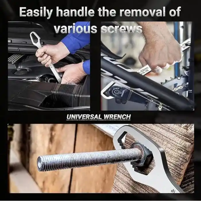 AEE® Evrensel Çift Başlı Tork Anahtar 8–22 mm | Çok Amaçlı Universal Anahtar | Altıgen, Yuvarlak, Profil Somun Uyumlu | Bisiklet, Araba, Ev ve Atölye Kullanımı