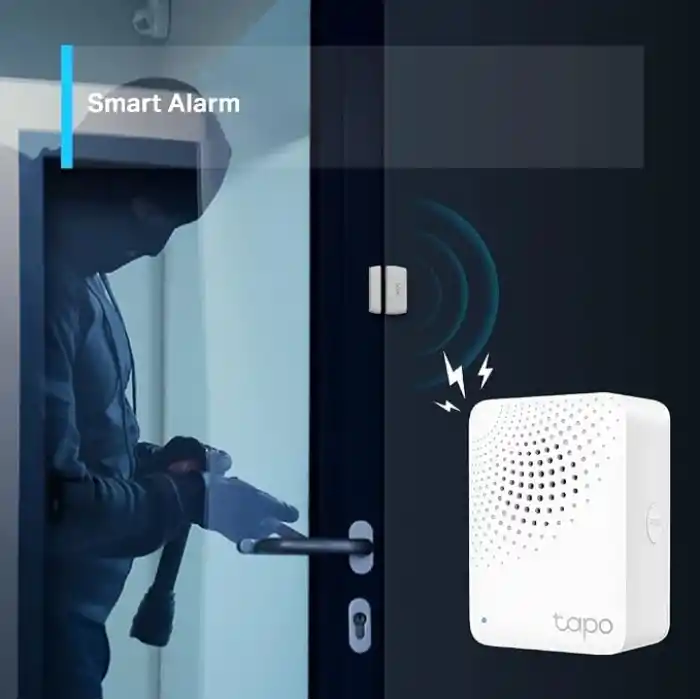 Tapo H100, Tapo Akıllı Hub, Tapo Akıllı Anahtar, Düğme ve Sensörle Çalışır, 64 Cihaz Bağlanabilir, 19 Zil Sesi Seçeneği, Kablolama Gerekmez