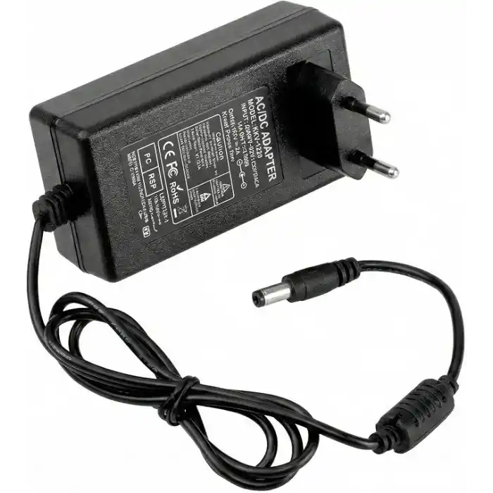 12V Fişli Adaptör 5 Amper 60 Watt - Şerit LED, Modem ve Kamera Uyumlu Güç Kaynağı Trafosu - Cata