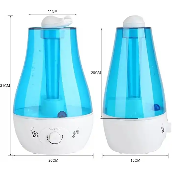 Robeve 3 Litre Ultrasonik Buhar Makinesi Hava Nemlendirme Cihazı Hava Nemlendirici Ayarlanabilir Sprey Çıkışı Buhar Makinesi