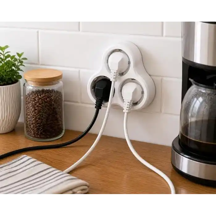3lü Golyat Priz, Topraklı Çoklu Elektrik Prizi, Dayanıklı Çoklu Fiş Çoğaltıcı, Ev, Ofis, Atölye ve İş Yeri İçin Üçlü Priz Adaptörü, Yüksek Güvenlikli Priz Çoğaltıcı