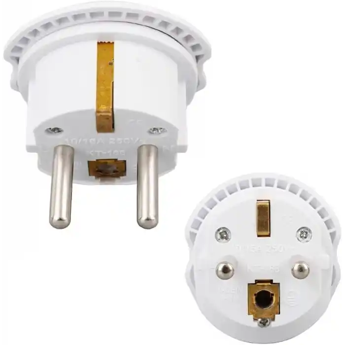 Amber LED Universal Seyahat Adaptörü - Amerikan, İngiliz Ve Avustralya Fişi Dönüştürücü - 16A 250V Kompakt Tasarım (2 Adet)