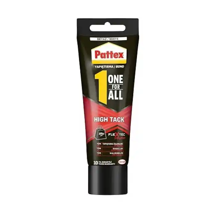 Pattex One for All High Tack, Yüksek Kaliteli Montaj Yapıştırıcısı, Tüm Yüzeyler için Güçlü Yapıştırıcı, Profesyonel Çok Amaçlı Yapıştırıcı, 1x142g Tüp