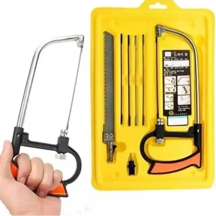 Kıl Testere Seti 7 Parça Çok Amaçlı – Metal, Ahşap, PVC ve Plastik Kesim İçin Mini El Testere Seti, Çelik Bıçaklı Çok Fonksiyonlu Testere Takımı