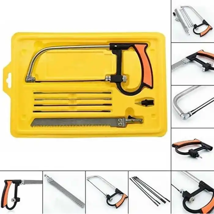 Kıl Testere Seti 7 Parça Çok Amaçlı – Metal, Ahşap, PVC ve Plastik Kesim İçin Mini El Testere Seti, Çelik Bıçaklı Çok Fonksiyonlu Testere Takımı