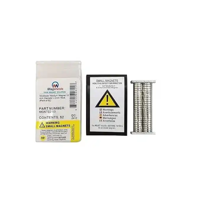 Magenesis neodimyum mıknatıs disk10x2 mm 52 adet mini mıknatıs Son derece güçlü, yaklaşık 2 kg yapışma gücü