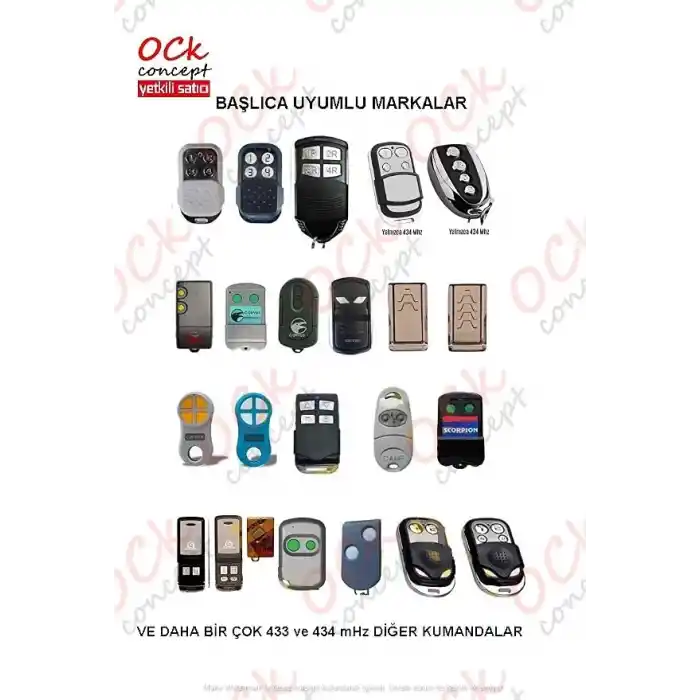 KG GARAJ KUMANDASI WİCOM UK44 - 4 TUŞLU 433MHZ (KODLANABİLİR VE KOPLAYANABİLİR KUMANDA)