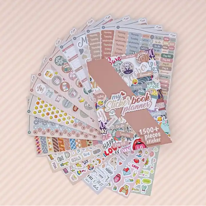 colortouch Planner Sticker Set - 1500+ Adet Çıkartma - Takvim, Ajanda, Günlük, Planlayıcı, Not Defteri, Journal için Düzenleyici Etiketler - Scrapbook Sticker - Stickeralbum - 3 Aylık Sticker Book