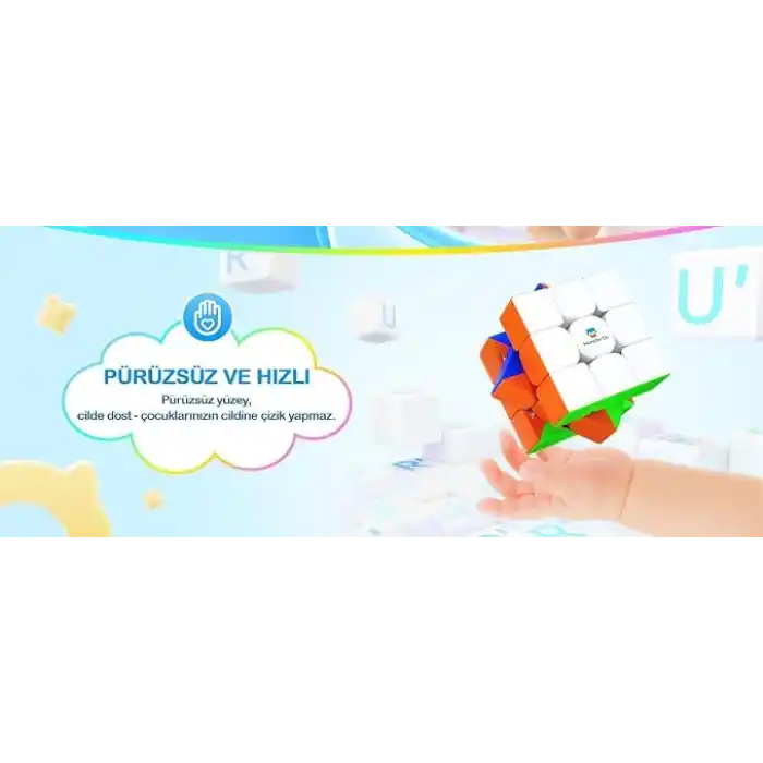 coverzone Monster Go Manyetik 3x3 Rubik Küp Zeka Küpü MG 356 EDU Klasik 48 Mıknatıslı Türkiye Resmi Satıcısı (GAN Üretimidir)
