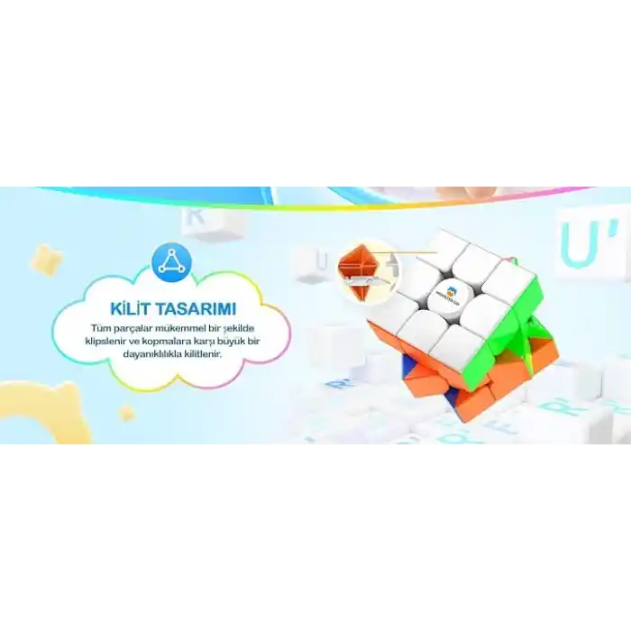 coverzone Monster Go Manyetik 3x3 Rubik Küp Zeka Küpü MG 356 EDU Klasik 48 Mıknatıslı Türkiye Resmi Satıcısı (GAN Üretimidir)
