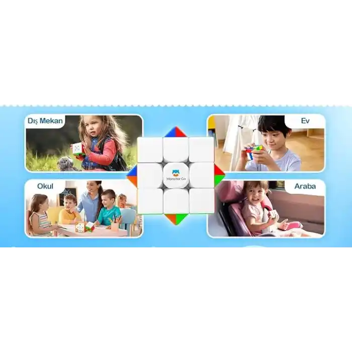 coverzone Monster Go Manyetik 3x3 Rubik Küp Zeka Küpü MG 356 EDU Klasik 48 Mıknatıslı Türkiye Resmi Satıcısı (GAN Üretimidir)